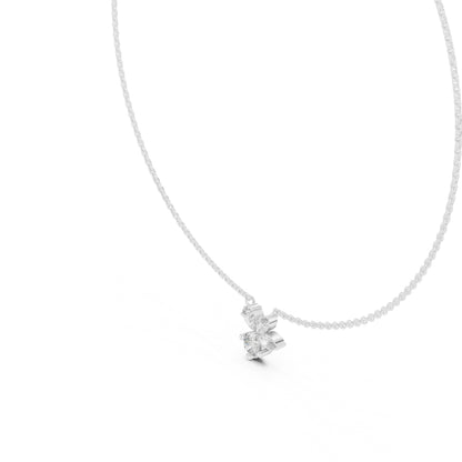 14k White Gold Marquise/Pear/Round Lab-Grown Diamond Everyday Wear Pendant | Pure Carat