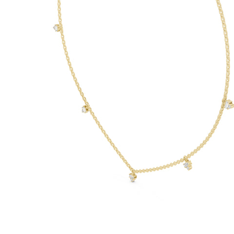 14k Yellow Gold Round/Bug Lab-Grown Diamond Office Wear Pendant for Women | Pure Carat