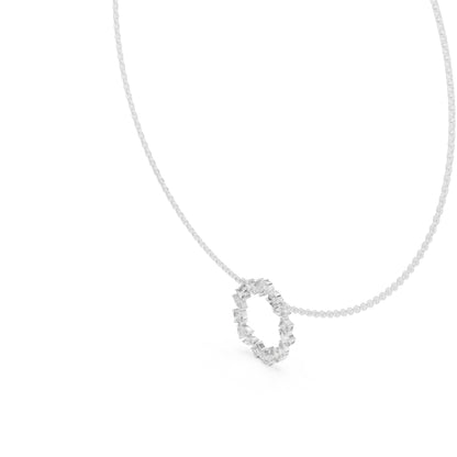 18k Rose Gold Marquise/Pear/Emerald/Round Cut Diamond Engagement Pendant for Women | Pure Carat