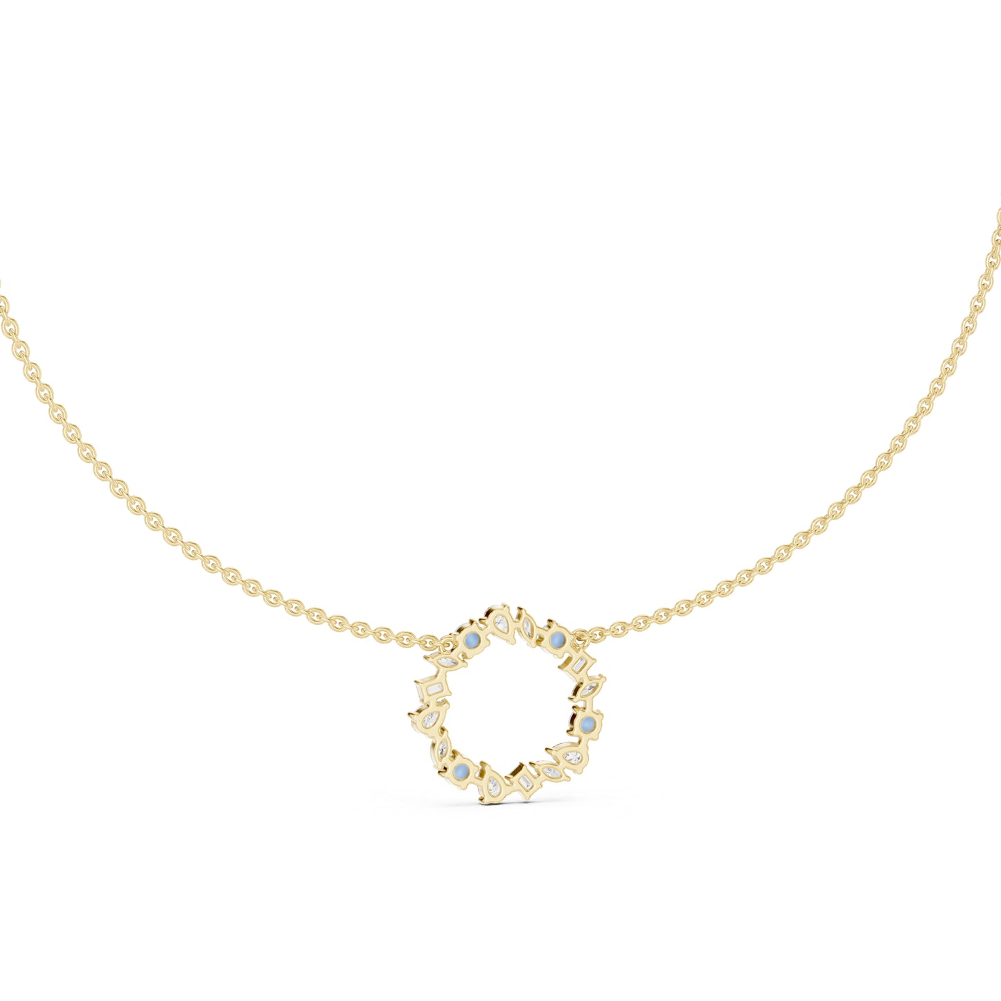 18k Rose Gold Marquise/Pear/Emerald/Round Cut Diamond Engagement Pendant for Women | Pure Carat