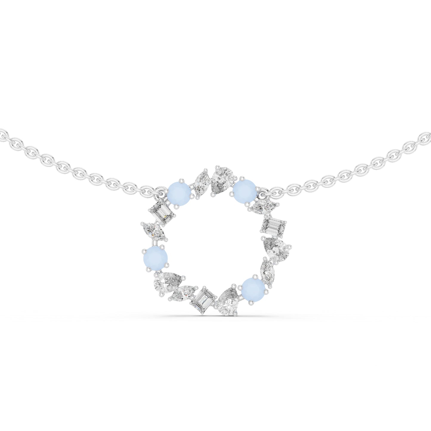 18k Rose Gold Marquise/Pear/Emerald/Round Cut Diamond Engagement Pendant for Women | Pure Carat