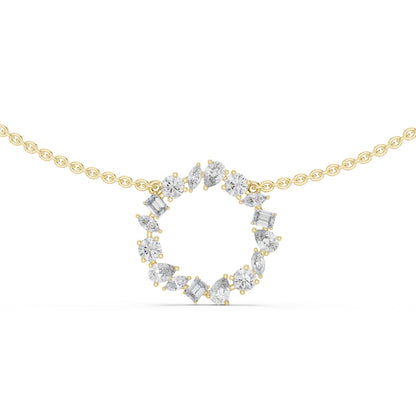 18k Rose Gold Marquise/Pear/Emerald/Round Cut Diamond Engagement Pendant for Women | Pure Carat