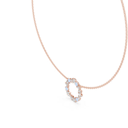 18k Rose Gold Marquise/Pear/Emerald/Round Cut Diamond Engagement Pendant for Women | Pure Carat