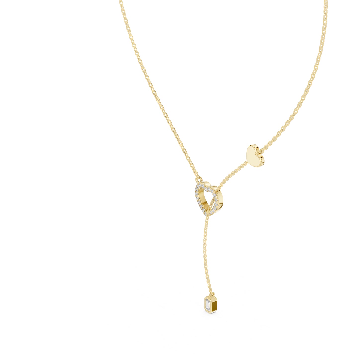 14K Yellow Gold Round Lab-Grown Diamond Bridal Pendant for Women | Pure Carat