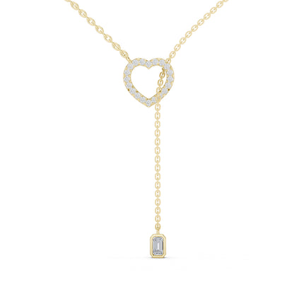 14K Yellow Gold Round Lab-Grown Diamond Bridal Pendant for Women | Pure Carat