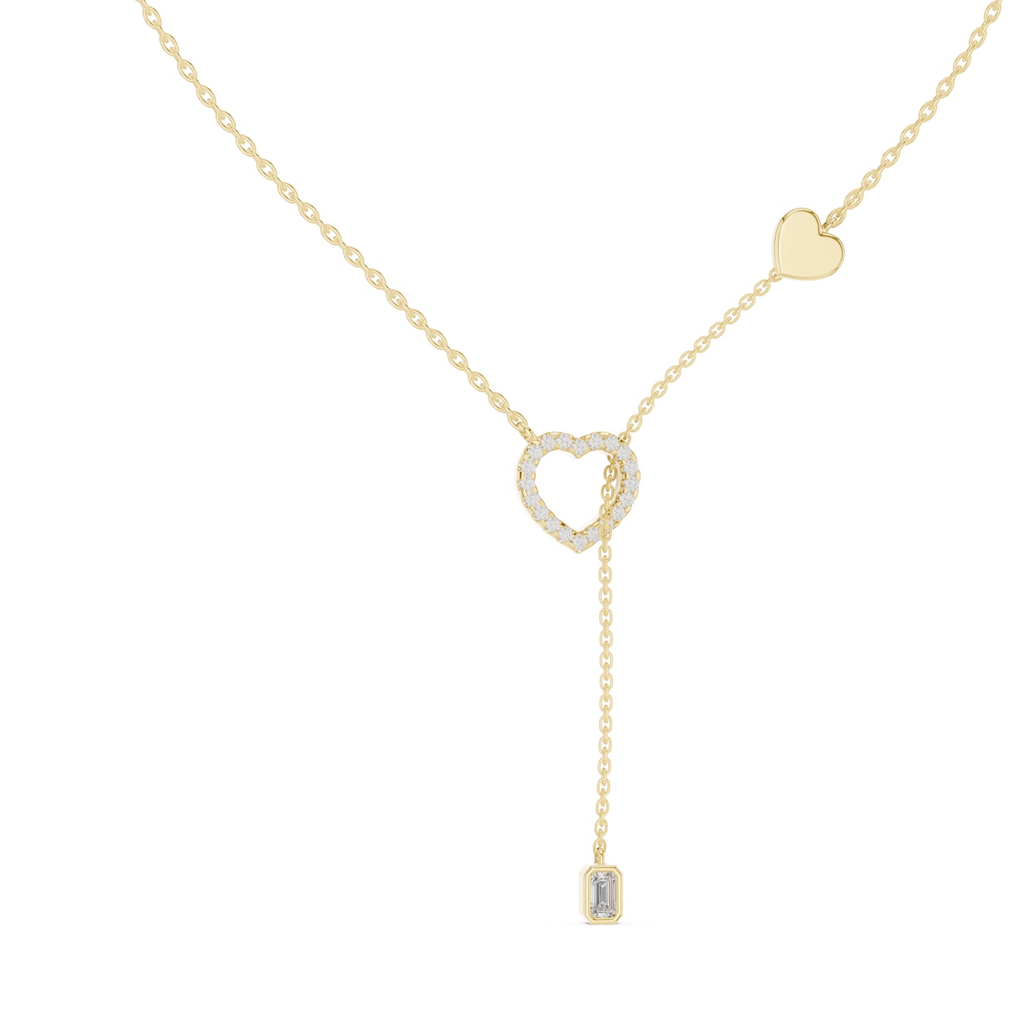 14K Yellow Gold Round Lab-Grown Diamond Bridal Pendant for Women | Pure Carat