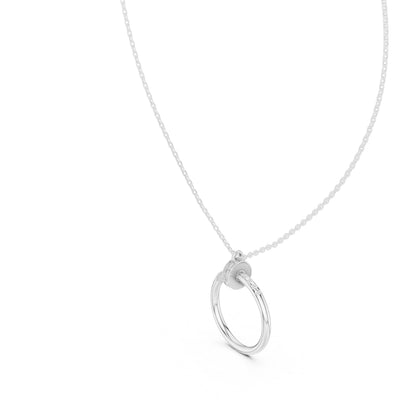 18K Yellow Gold Round Lab-Grown Diamond Pendant for Women | Anniversary Gift | Pure Carat