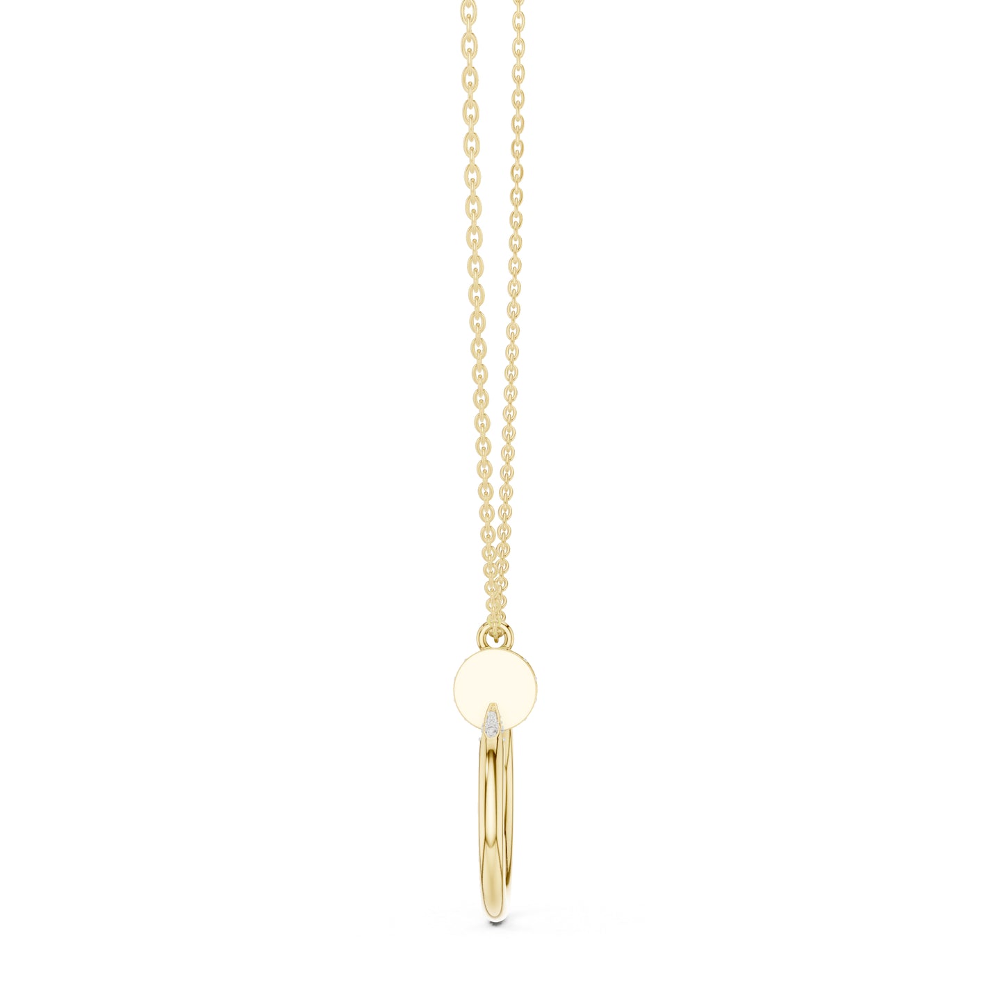 18K Yellow Gold Round Lab-Grown Diamond Pendant for Women | Anniversary Gift | Pure Carat