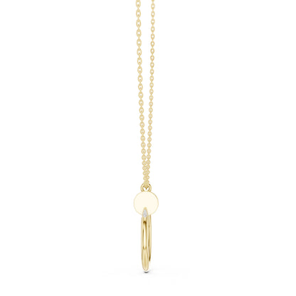 18K Yellow Gold Round Lab-Grown Diamond Pendant for Women | Anniversary Gift | Pure Carat