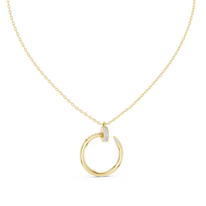 18K Yellow Gold Round Lab-Grown Diamond Pendant for Women | Anniversary Gift | Pure Carat