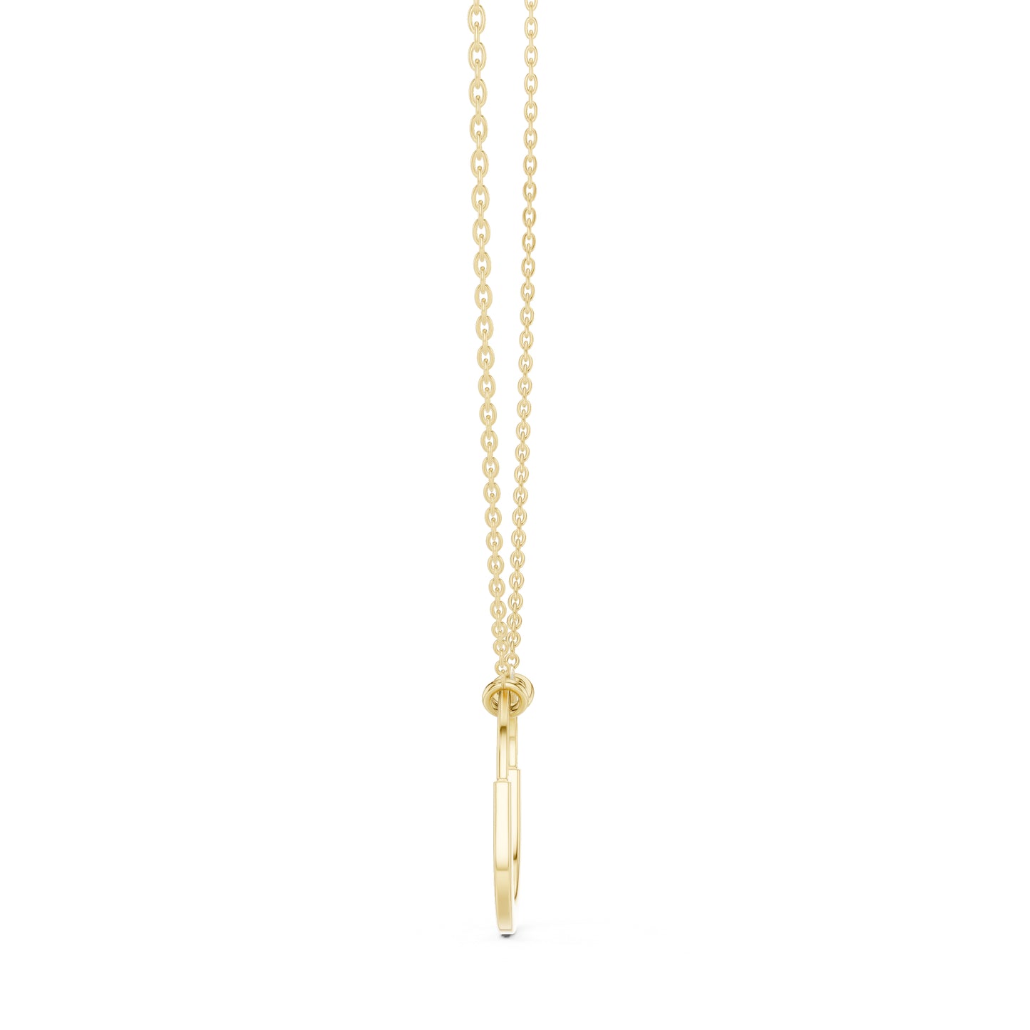 14K Yellow Gold Round Lab-Grown Diamond Pendant for Women | Office Wear | Pure Carat