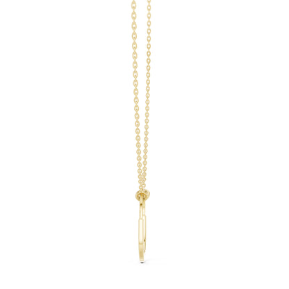 14K Yellow Gold Round Lab-Grown Diamond Pendant for Women | Office Wear | Pure Carat