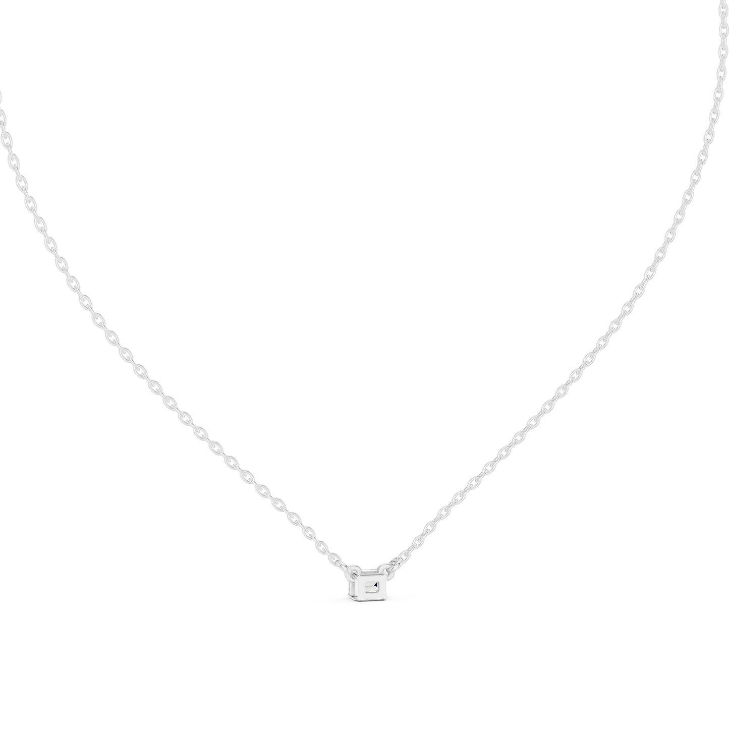 18K Yellow Gold Emerald & Round Lab-Grown Diamond Pendant for Women | Everyday Wear | Pure Carat