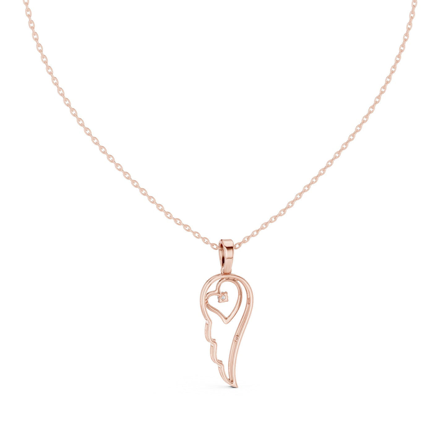 14K Yellow Gold Round Lab-Grown Diamond Pendant for Women | Bridal Wear | Pure Carat