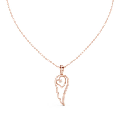 14K Yellow Gold Round Lab-Grown Diamond Pendant for Women | Bridal Wear | Pure Carat