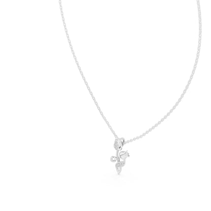 18K White Gold Round Lab-Grown Diamond Pendant for Women | Anniversary Gift | Pure Carat