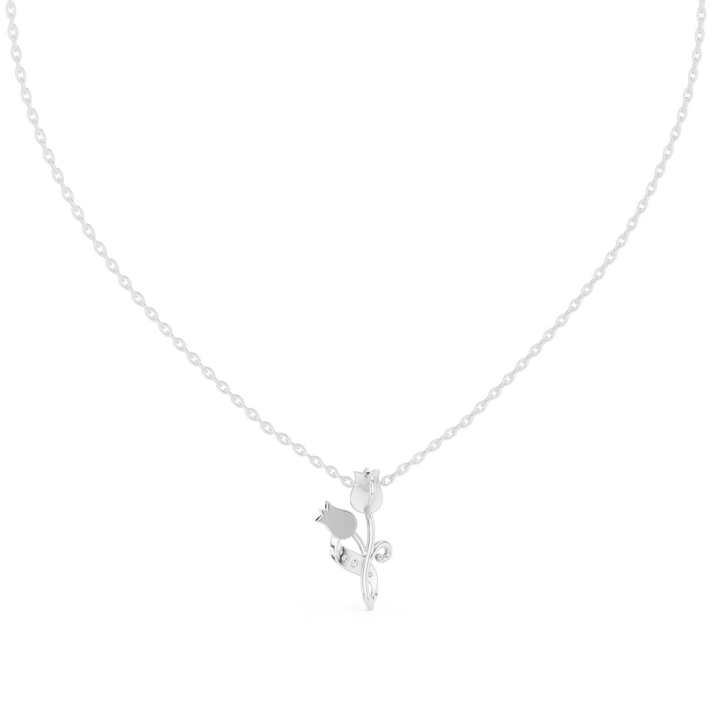 18K White Gold Round Lab-Grown Diamond Pendant for Women | Anniversary Gift | Pure Carat
