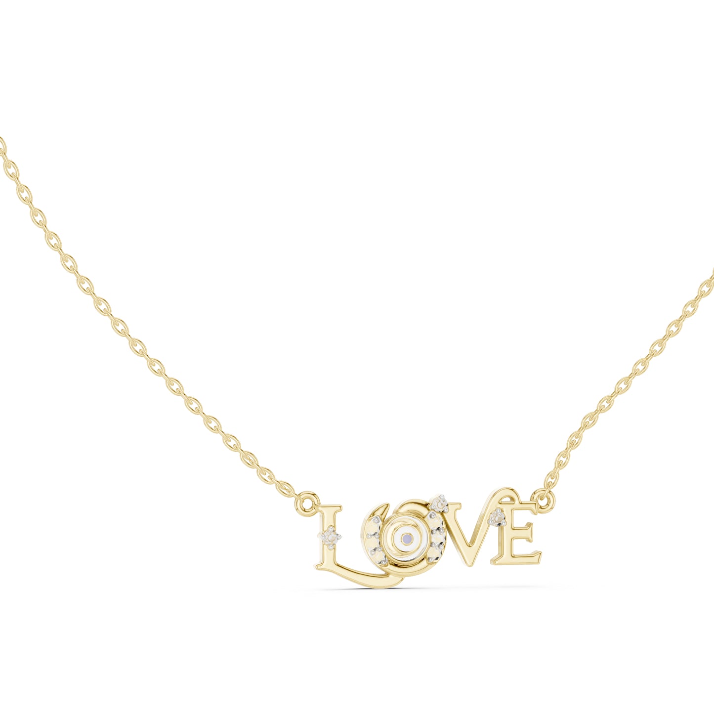 18K Yellow Gold Round Lab-Grown Diamond Pendant for Women | Wedding Wear | Pure Carat