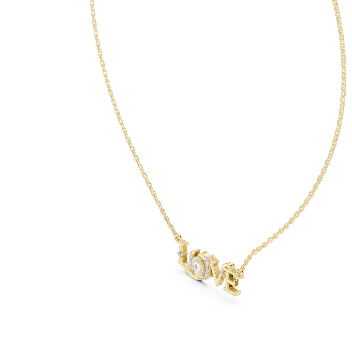 18K Yellow Gold Round Lab-Grown Diamond Pendant for Women | Wedding Wear | Pure Carat