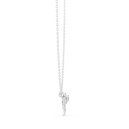14K White Gold Round Lab-Grown Diamond Pendant for Women | Office Wear | Pure Carat