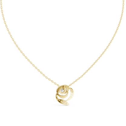 14K White Gold Round Lab-Grown Diamond Pendant for Women | Office Wear | Pure Carat