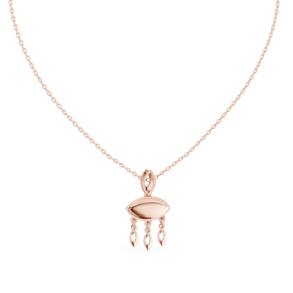 18K Rose Gold Round Lab-Grown Diamond Pendant for Women | Bridal Wear | Pure Carat