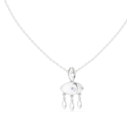 18K Rose Gold Round Lab-Grown Diamond Pendant for Women | Bridal Wear | Pure Carat