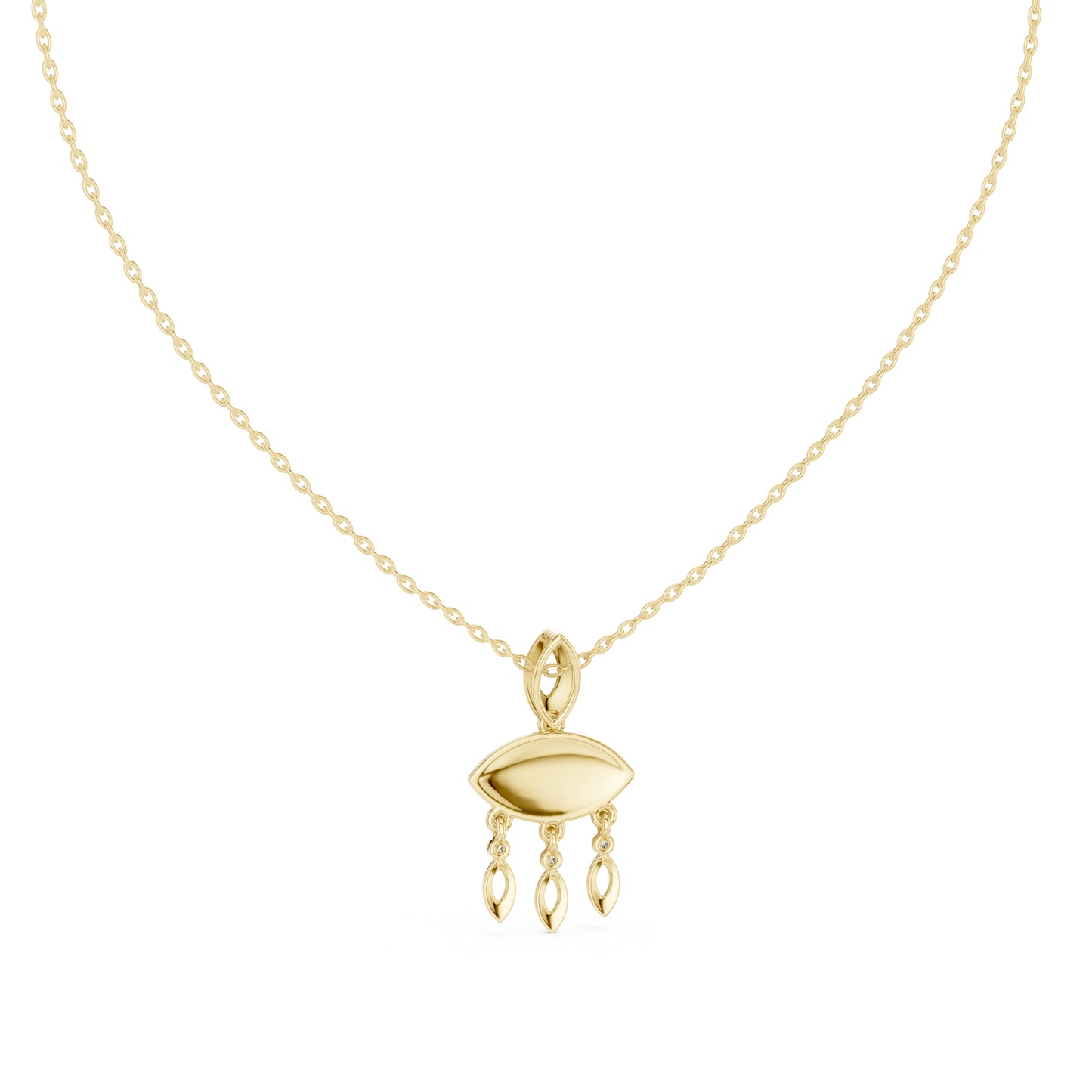 18K Rose Gold Round Lab-Grown Diamond Pendant for Women | Bridal Wear | Pure Carat