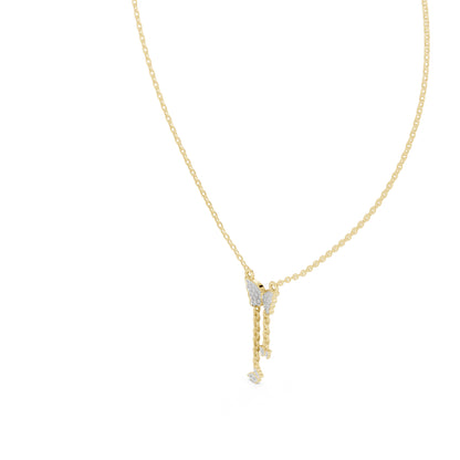 14K Yellow Gold Round Lab-Grown Diamond Pendant for Women | Engagement | Pure Carat