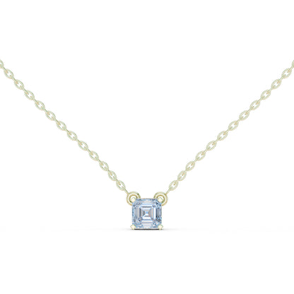 14K Rose Gold Emerald Square Lab-Grown Diamond Pendant for Women | Wedding Wear | Pure Carat