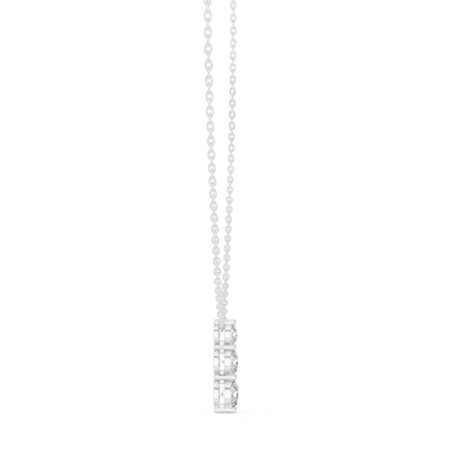 14K White Gold Round Lab-Grown Diamond Pendant for Women | Party Wear | Pure Carat