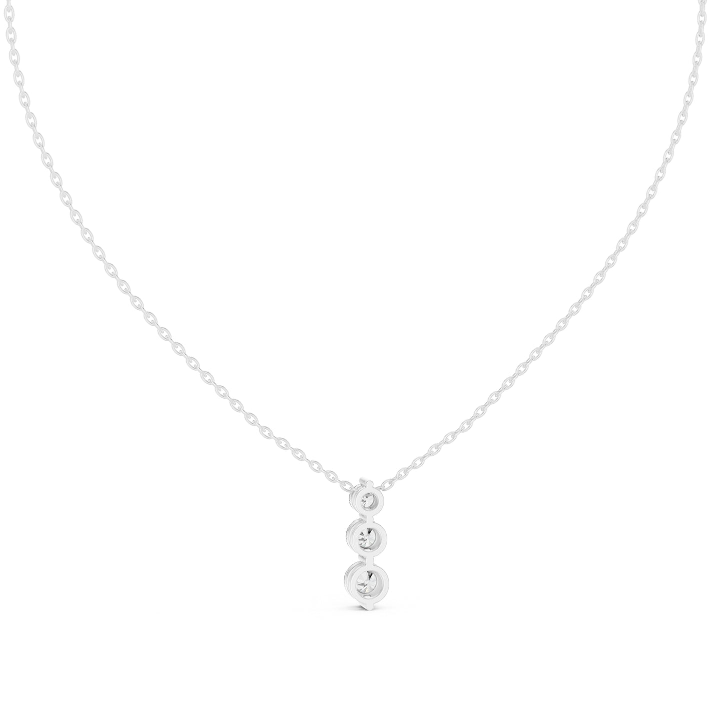 14K White Gold Round Lab-Grown Diamond Pendant for Women | Party Wear | Pure Carat