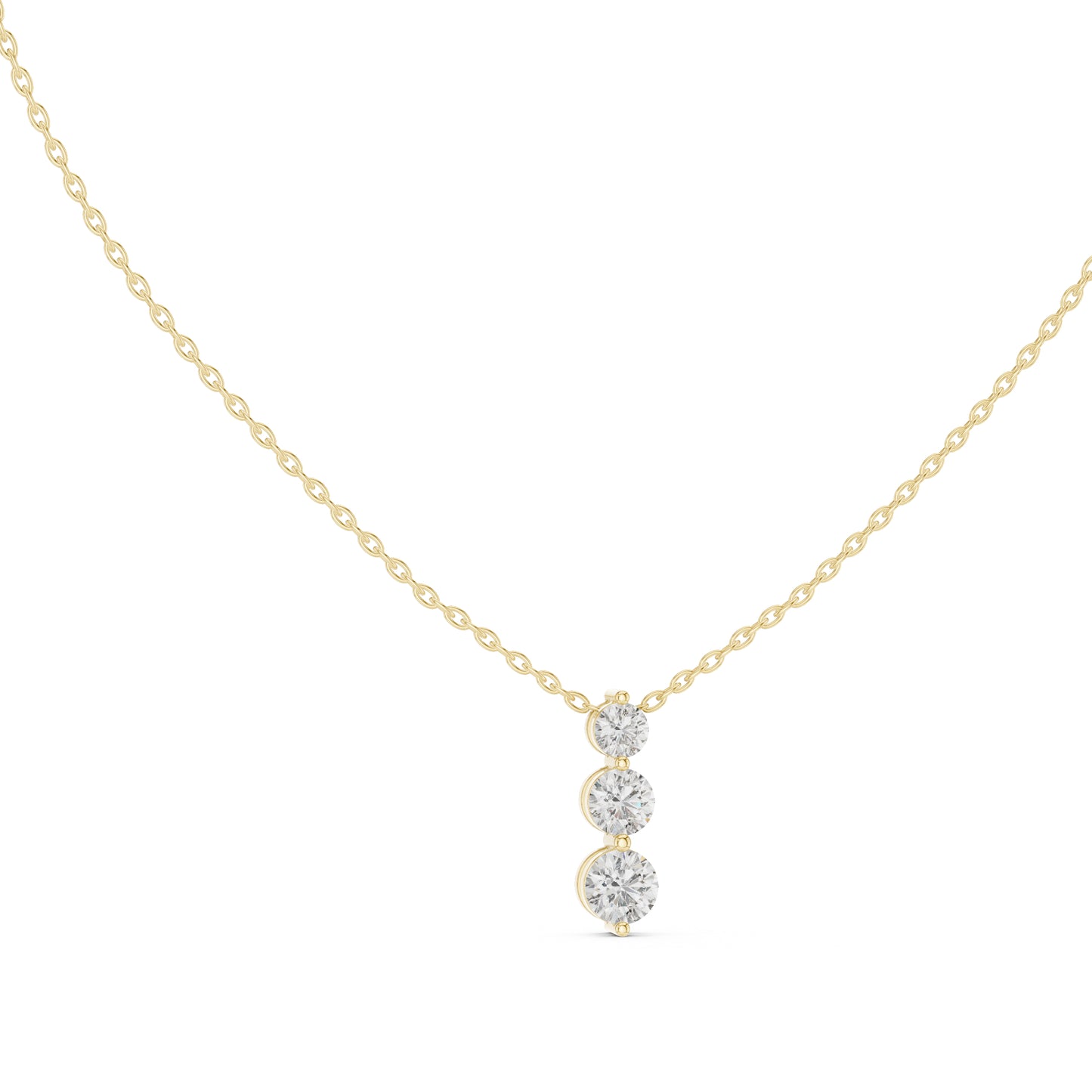 14K White Gold Round Lab-Grown Diamond Pendant for Women | Party Wear | Pure Carat