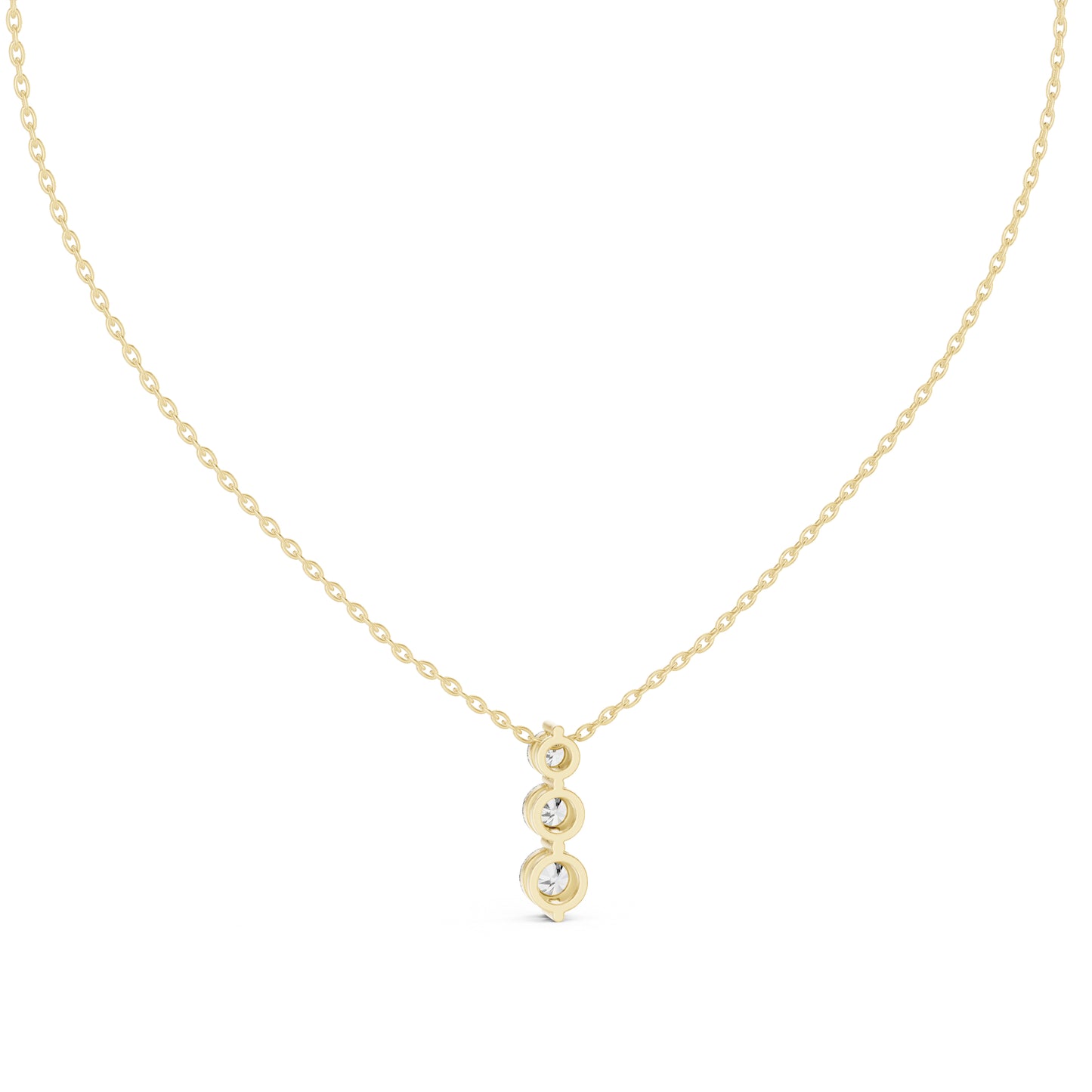 14K White Gold Round Lab-Grown Diamond Pendant for Women | Party Wear | Pure Carat