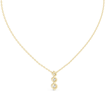 14K White Gold Round Lab-Grown Diamond Pendant for Women | Party Wear | Pure Carat