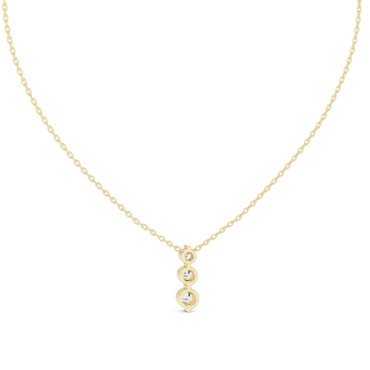 14K White Gold Round Lab-Grown Diamond Pendant for Women | Party Wear | Pure Carat