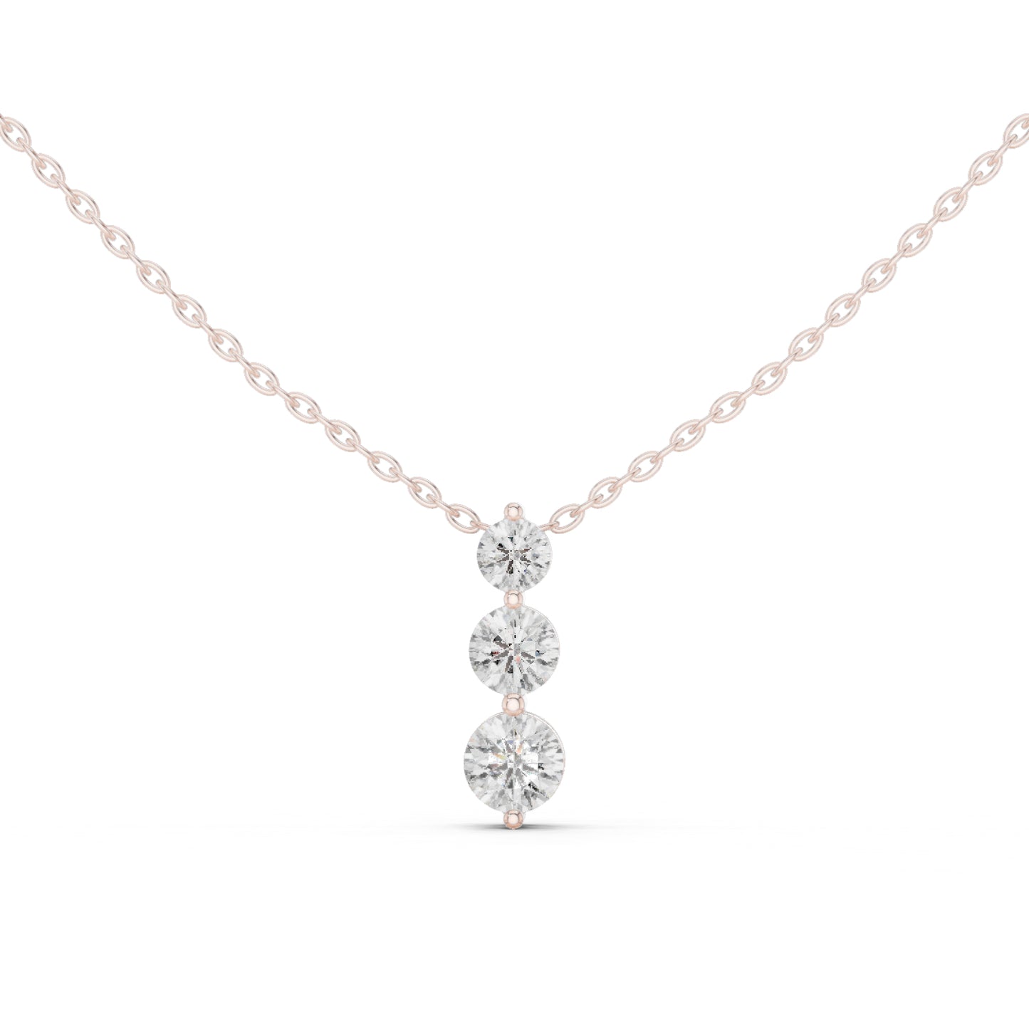 14K White Gold Round Lab-Grown Diamond Pendant for Women | Party Wear | Pure Carat