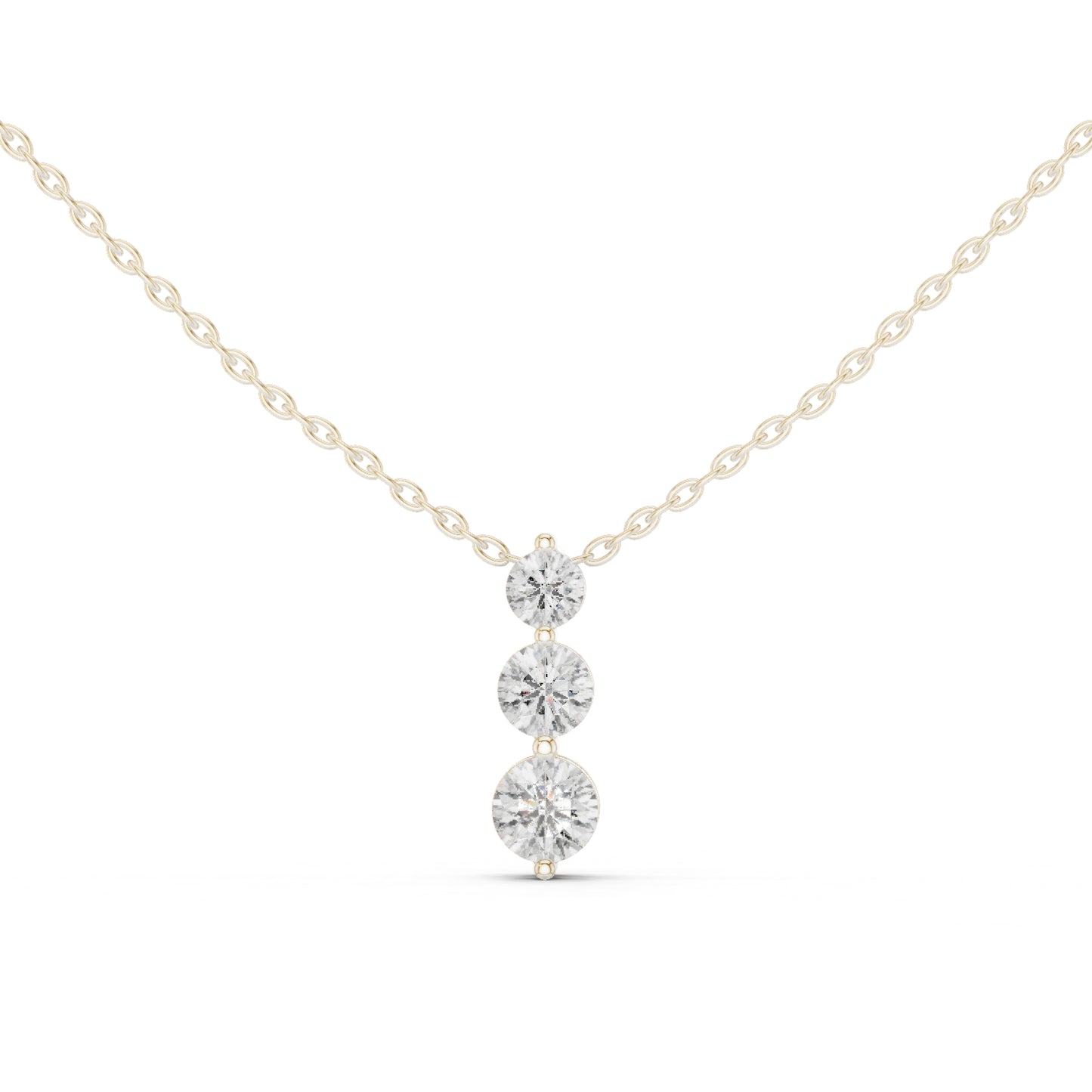 14K White Gold Round Lab-Grown Diamond Pendant for Women | Party Wear | Pure Carat