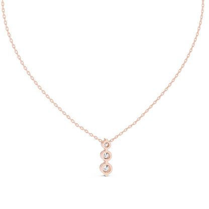 14K White Gold Round Lab-Grown Diamond Pendant for Women | Party Wear | Pure Carat