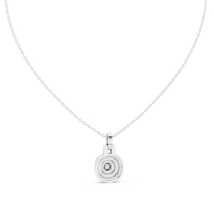 18K Yellow Gold Cushion Square & Round Lab-Grown Diamond Pendant for Women | Bridal Wear | Pure Carat