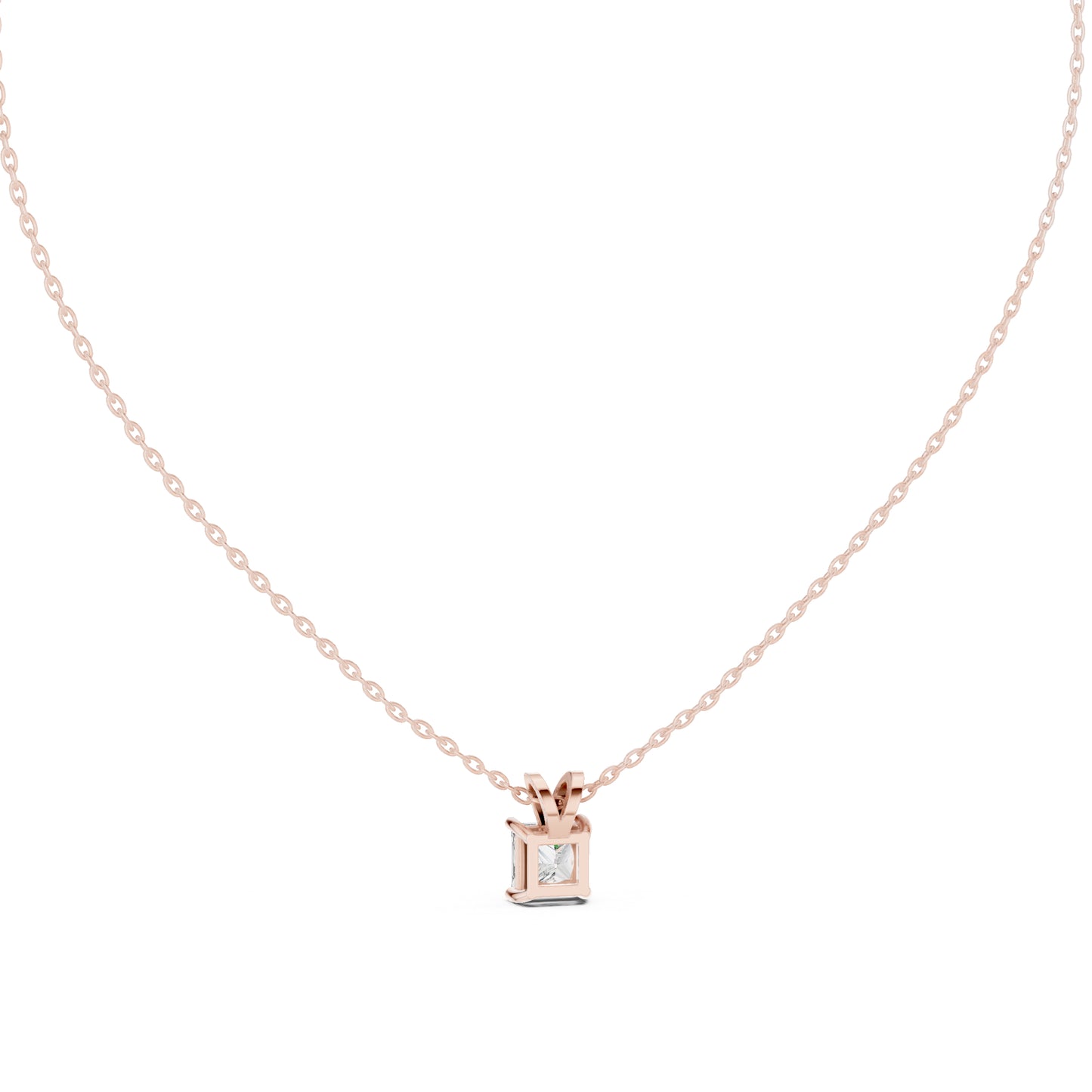 14K White Gold Princess Lab-Grown Diamond Pendant for Women | Office Wear | Pure Carat