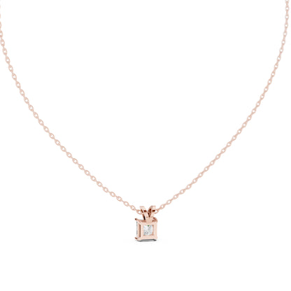 14K White Gold Princess Lab-Grown Diamond Pendant for Women | Office Wear | Pure Carat