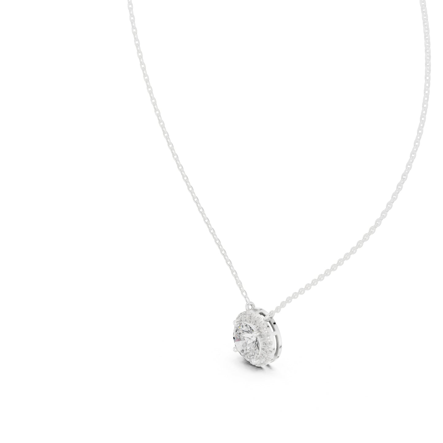 18K Rose Gold Round Lab-Grown Diamond Pendant for Women | Anniversary Gift | Pure Carat