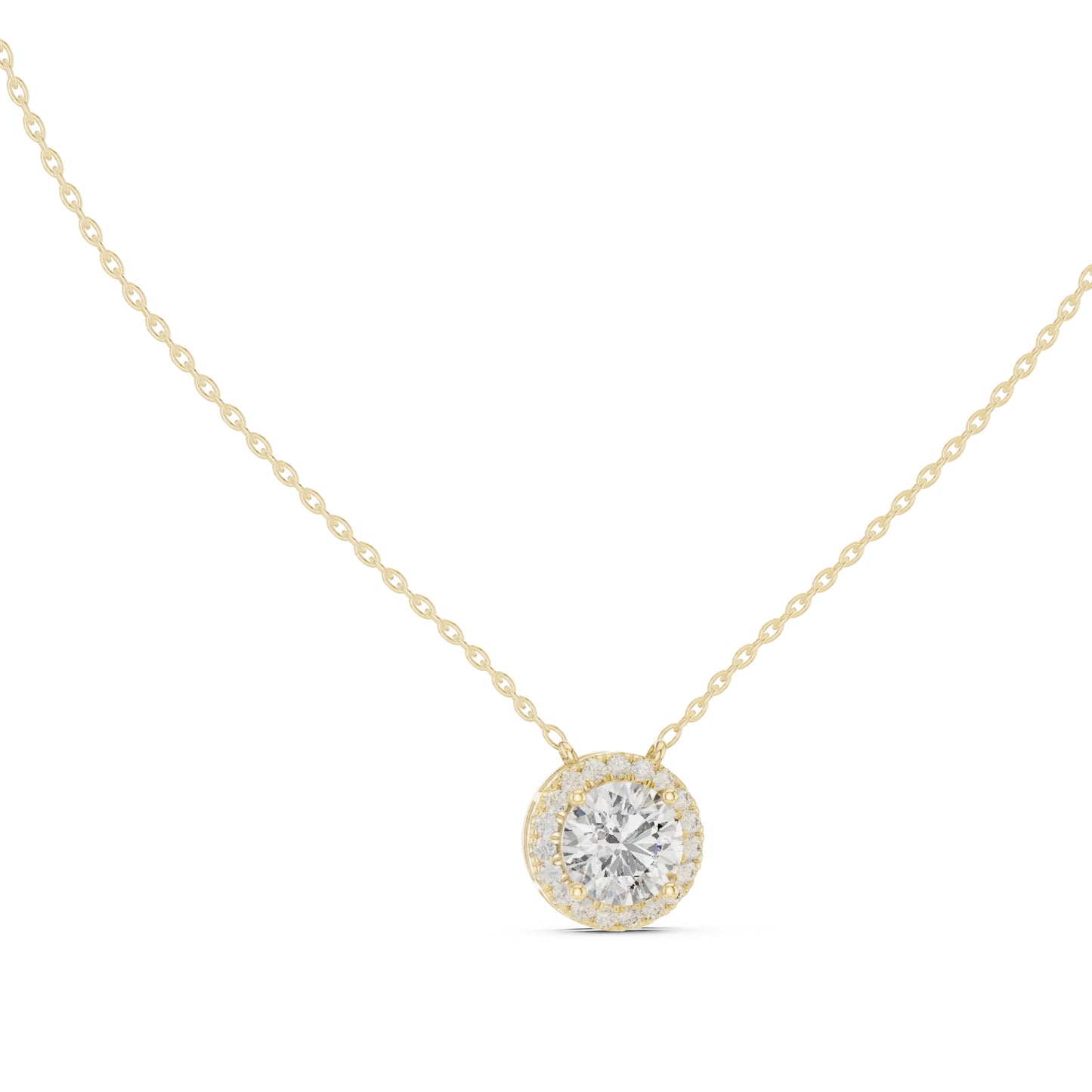 18K Rose Gold Round Lab-Grown Diamond Pendant for Women | Anniversary Gift | Pure Carat