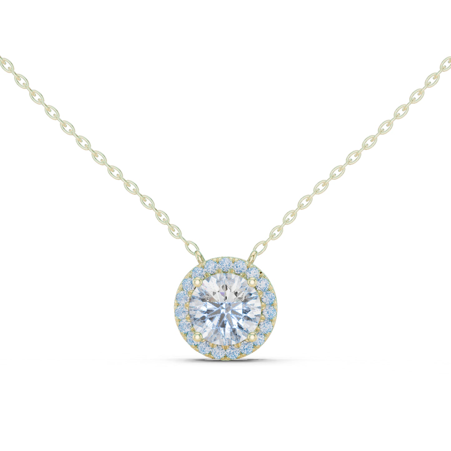 18K Rose Gold Round Lab-Grown Diamond Pendant for Women | Anniversary Gift | Pure Carat