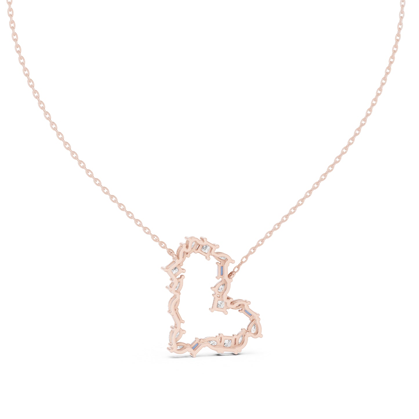 14K Yellow Gold Pear Bug Marquise Princess Lab-Grown Diamond Pendant for Women | Engagement | Pure Carat