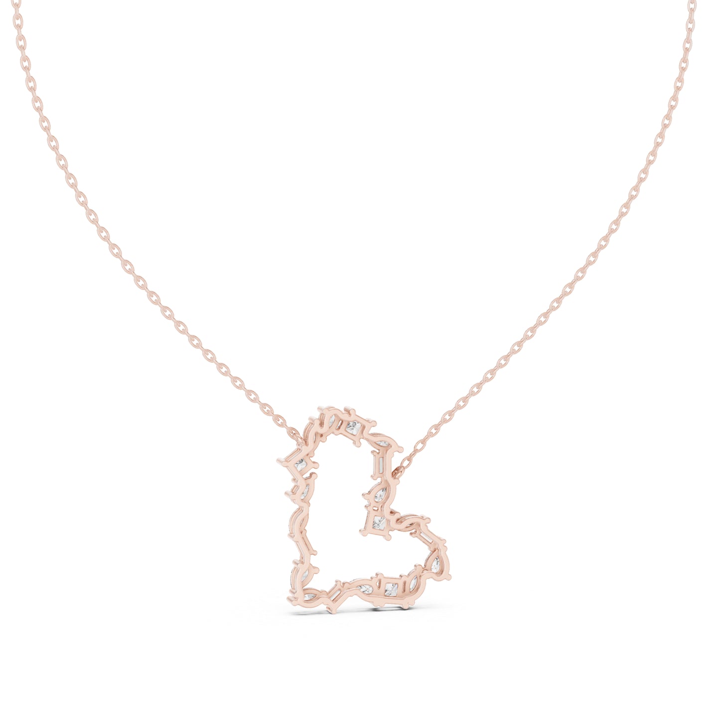 14K Yellow Gold Pear Bug Marquise Princess Lab-Grown Diamond Pendant for Women | Engagement | Pure Carat