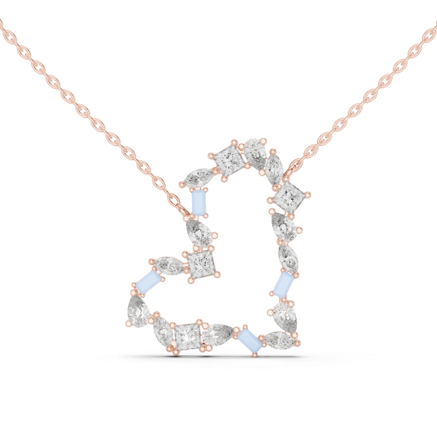 14K Yellow Gold Pear Bug Marquise Princess Lab-Grown Diamond Pendant for Women | Engagement | Pure Carat