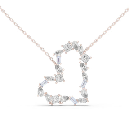 14K Yellow Gold Pear Bug Marquise Princess Lab-Grown Diamond Pendant for Women | Engagement | Pure Carat