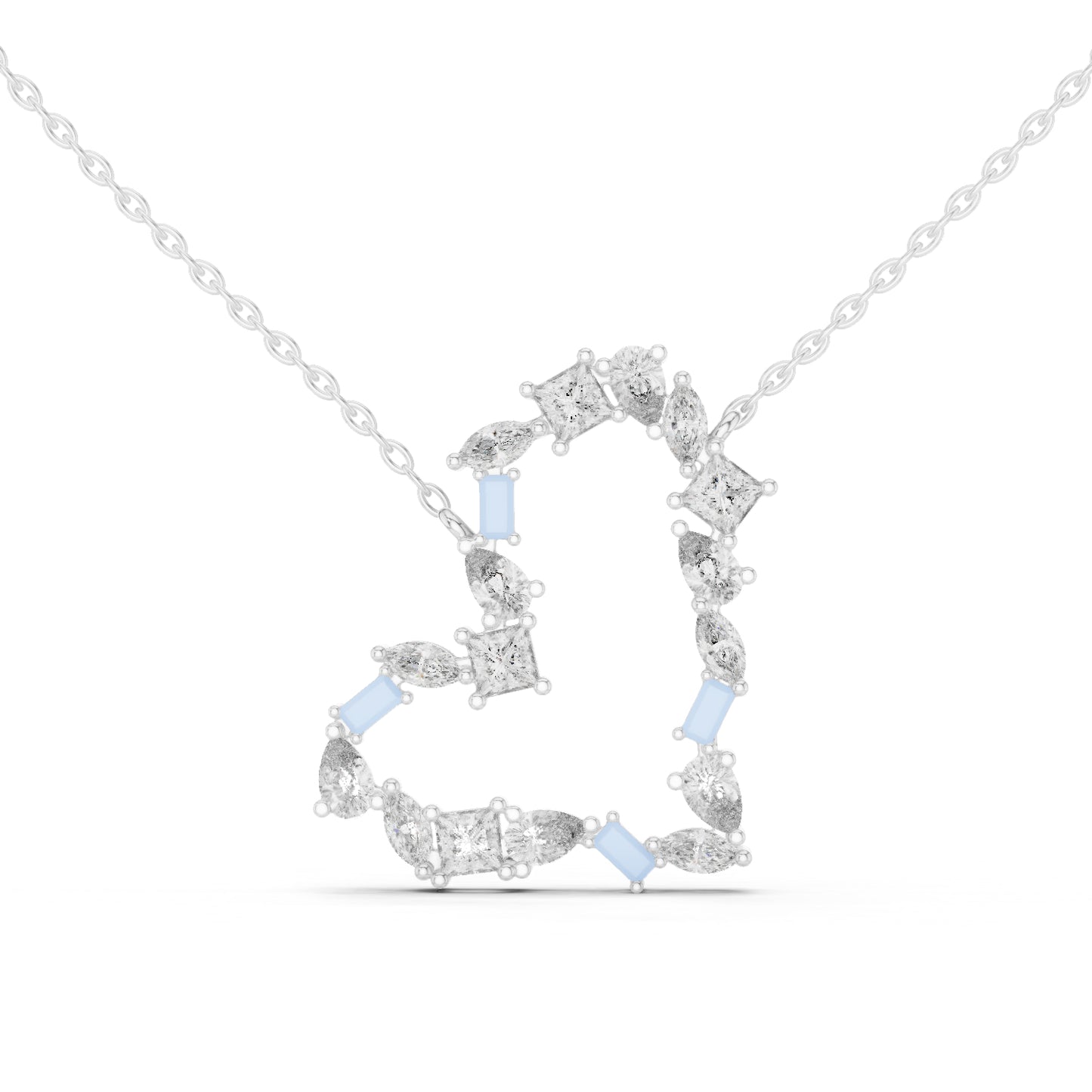 14K Yellow Gold Pear Bug Marquise Princess Lab-Grown Diamond Pendant for Women | Engagement | Pure Carat